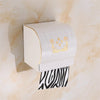 Carved Paper Holder Aluminum Bathroom Tissue Roll Holder Box Rack