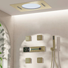 Ceiling Mount Brass Shower System Thermostatic Mixer Waterfall Shower