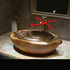 Ceramic Art Bathroom Sinks Bathroom Creative Leaf Shape Wash Basin