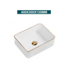 Ceramic Bathroom Vessel Sink with Gold Edge Countertop Vanity Sink