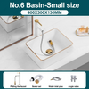 Ceramic Bathroom Vessel Sink with Gold Edge Countertop Vanity Sink