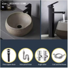 Ceramic Countertop Sink Oval Washbasin Bathroom Balcony Sink