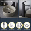 Ceramic Countertop Sink Oval Washbasin Bathroom Balcony Sink