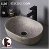 Ceramic Countertop Sink Oval Washbasin Bathroom Balcony Sink