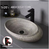 Ceramic Countertop Sink Oval Washbasin Bathroom Balcony Sink
