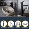 Ceramic Countertop Sink Oval Washbasin Bathroom Balcony Sink