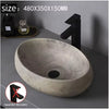 Ceramic Countertop Sink Oval Washbasin Bathroom Balcony Sink