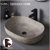 Ceramic Countertop Sink Oval Washbasin Bathroom Balcony Sink