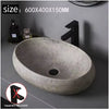 Ceramic Countertop Sink Oval Washbasin Bathroom Balcony Sink