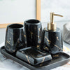 Ceramic Glossy Marble Bathroom Accessory Set Washing Tools Set