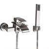 Chrome Waterfall Shower Faucet Wall Mounted Handheld Shower Mixer Tap