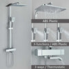 Thermostatic Shower Faucet Rainfall Head Wall Mounted Shower Sets