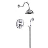Classic Brass Concealed Shower Faucet Set Bathroom Rain Shower System