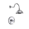Classic Brass Concealed Shower Faucet Set Bathroom Rain Shower System