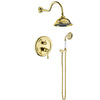 Classic Brass Concealed Shower Faucet Set Bathroom Rain Shower System