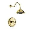 Classic Brass Concealed Shower Faucet Set Bathroom Rain Shower System