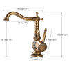 Classic Single Handle Kitchen Basin Faucet Retro Brass Kitchen Faucet