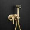 Concealed Bidet Sprayer Brass Handle Valve 2 Functions Water Bidet