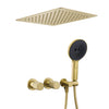 Concealed Brass Ceiling Shower System with Dual-Handle Water Mixer