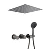 Concealed Brass Ceiling Shower System with Dual-Handle Water Mixer