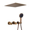 Concealed Brass Ceiling Shower System with Dual-Handle Water Mixer