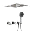 Concealed Brass Ceiling Shower System with Dual-Handle Water Mixer