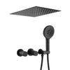 Concealed Brass Ceiling Shower System with Dual-Handle Water Mixer