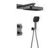 Concealed Brass Shower System Wall-Mounted Rain Shower with Mixer Tap
