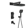 Concealed Brass Shower System Wall-Mounted Rain Shower with Mixer Tap