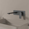 Concealed In-Wall Basin Faucet Solid Brass Bathroom Sink Mixer Tap Set