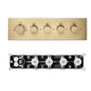 Concealed Smart Thermostatic Shower Mixer Brass Wall-Mounted Diverter