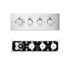 Concealed Smart Thermostatic Shower Mixer Brass Wall-Mounted Diverter