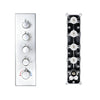 Concealed Smart Thermostatic Shower Mixer Brass Wall-Mounted Diverter