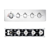 Concealed Smart Thermostatic Shower Mixer Brass Wall-Mounted Diverter