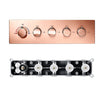 Concealed Smart Thermostatic Shower Mixer Brass Wall-Mounted Diverter