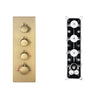 Concealed Smart Thermostatic Shower Mixer Brass Wall-Mounted Diverter