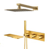 Concealed Thermostatic Shower Waterfall Faucet with Temperature Control
