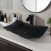 Contemporary Stone Resin Vessel Basin Sink with Faucet Bathroom Sink