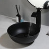 Contemporary Stone Resin Vessel Basin Sink with Faucet Bathroom Sink