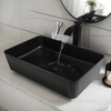 Countertop Stone Resin Vessel Sink with Faucet and Drain Bathroom Sink