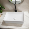 Countertop Stone Resin Vessel Sink with Faucet and Drain Bathroom Sink