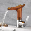 Creative Waterfall Basin Sink Faucet Brass Cold Hot Water Sink Faucet