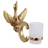 Crystal Gold Polish Swan Bathroom Hardware Include Toilet Paper Holder