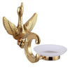 Crystal Gold Polish Swan Bathroom Hardware Include Toilet Paper Holder