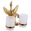 Crystal Gold Polish Swan Bathroom Hardware Include Toilet Paper Holder