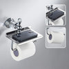 Crystal Toilet Paper Holder Bathroom Tissue Roll Holder with Shelf