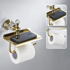 Crystal Toilet Paper Holder Bathroom Tissue Roll Holder with Shelf
