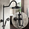 Dark Copper Shower Set Retro Brushed Black Nordic Wind Shower Set