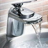 Deck Mounted Basin waterfall Faucet Mixer Sink Tap Brass Brushed Taps