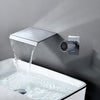 Digital Display Bathroom Faucet Wall Mounted Waterfall Basin Faucet